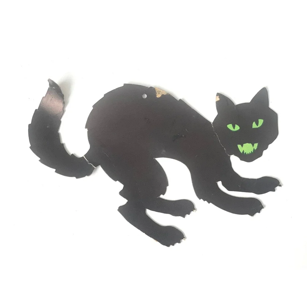 Vintage Halloween Black Cat Die Cut – Dennison Paper Decoration